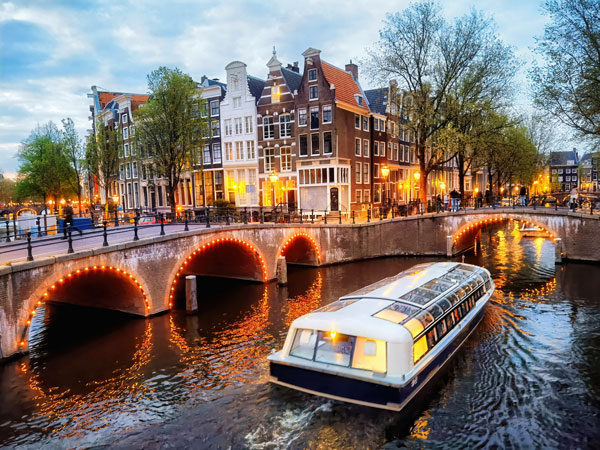 a canal tour along the historical waterways of Amsterdam
