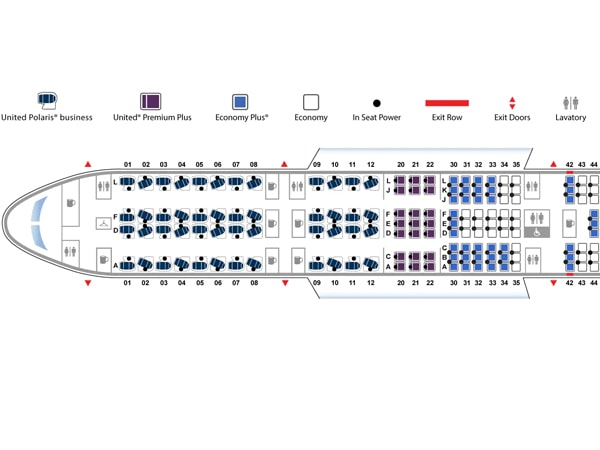 Seat map of Premium Plus