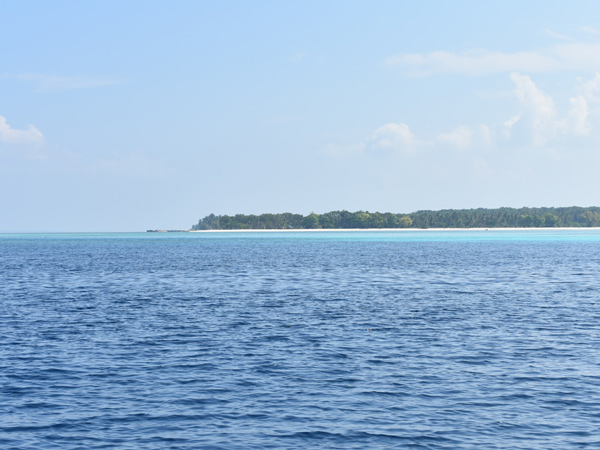 Mansilungan sandbar vanishes during high tide in Balabac, Palawan