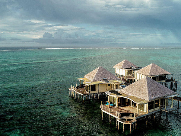 Coconuts Beach Club Resort & Spa over water fale