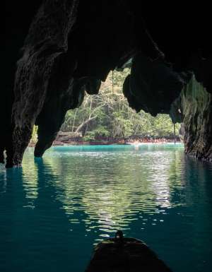 the entrance and exit of the Puerto Princesa Underground River
