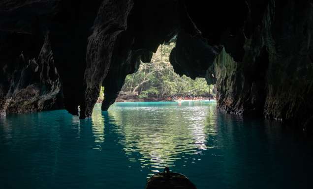 the entrance and exit of the Puerto Princesa Underground River