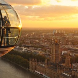 The London Eye at dusk