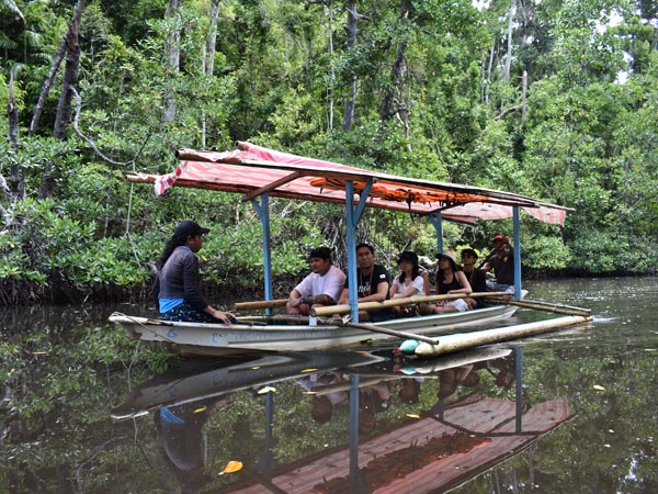 a group of tourists during Sabang Mangrove Paddle Tour 