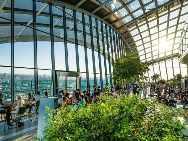 crowds of people at The Sky Garden, London