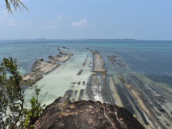 view of the natural runway on top of Timbayan Rock Formations, Balabac, Palawan, Philippines