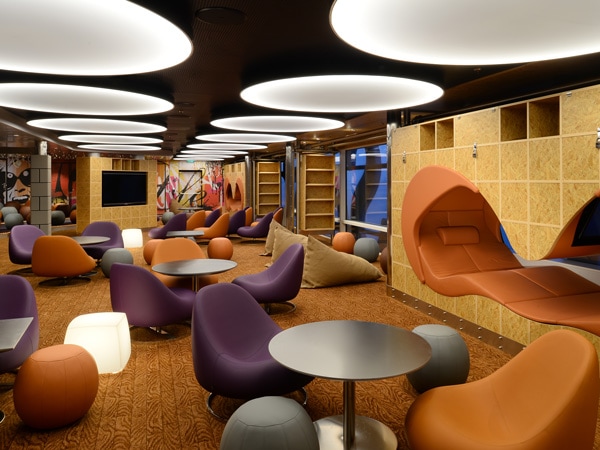 a colourful living room where teens can hang out