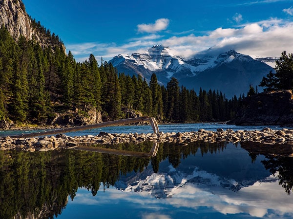 a breathtaking view of Bow River, Banff, Canada