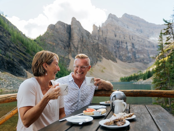 a couple enjoying their tea at Agnes Teahouse