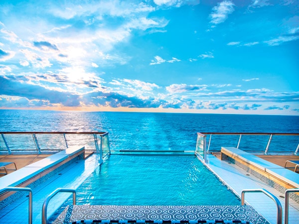 the infinity pool at Celebrity Cruises