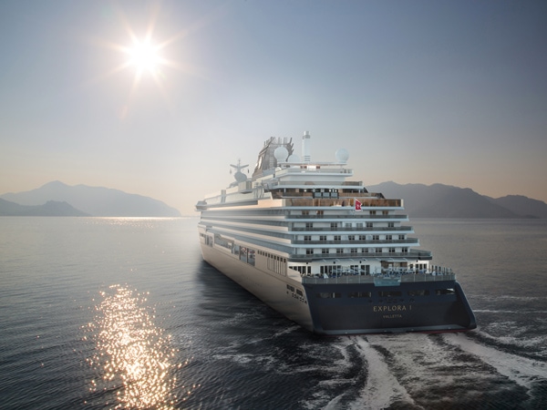 the exterior view of the EXPLORA I ship sailing across the coean