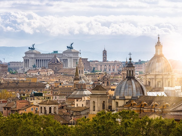 a top view of Italy's cityscape