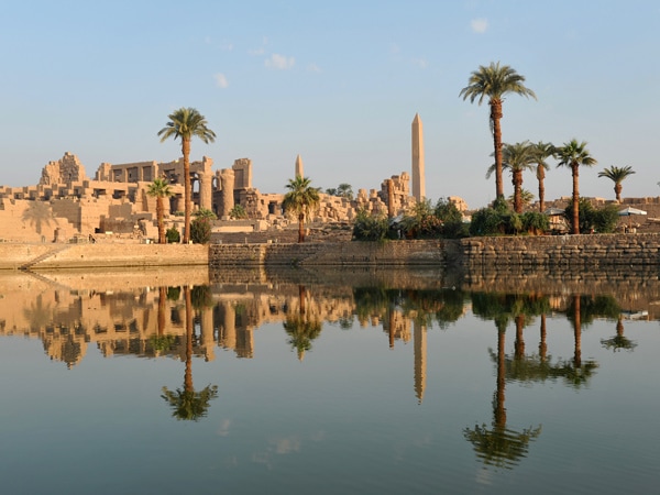 a scenic landscape of Karnak Temple