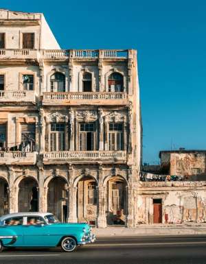 an old American car in Havana, Cuba