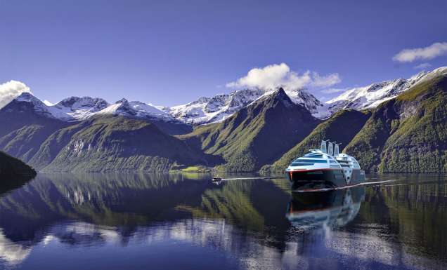 Hjorundfjord Hurtigruten Sea Zero concept visualisation