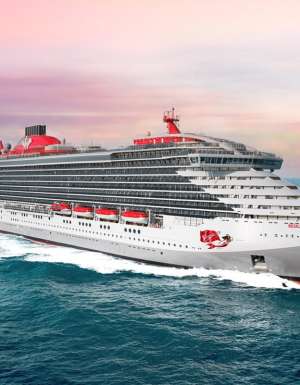 Exterior of the ship Virgin Voyages’ Resilient Lady