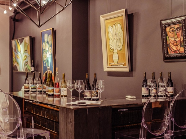 a look inside Harris Gallery Wine Bar