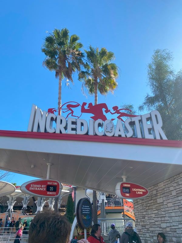 Entrance to the Incredicoaster in Disney California Adventure Park