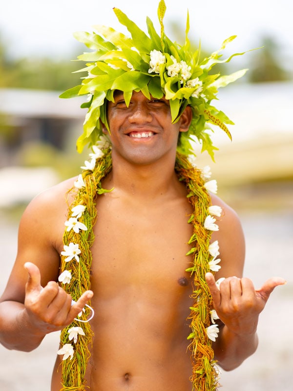 a local of Kauehi, in French Polynesia