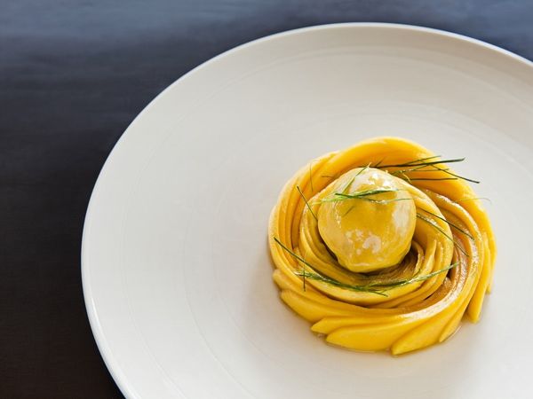 The mango carparcio at Kudos House