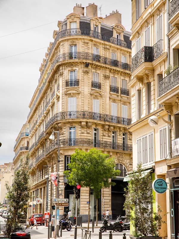 the Marseille street scene in France