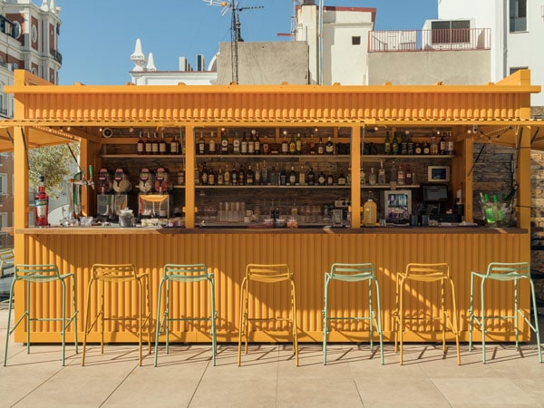 an outdoor bar at La Terraza Generator Madrid