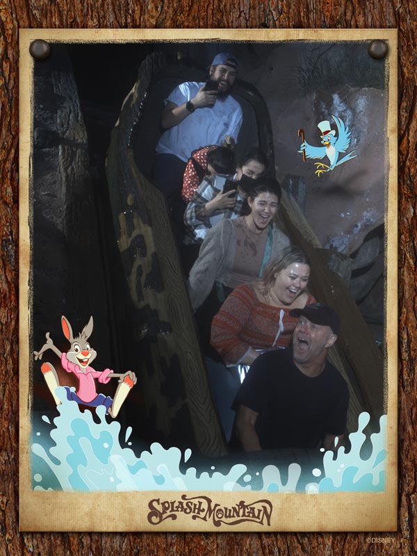 people riding the Splash Mountain, Disneyland