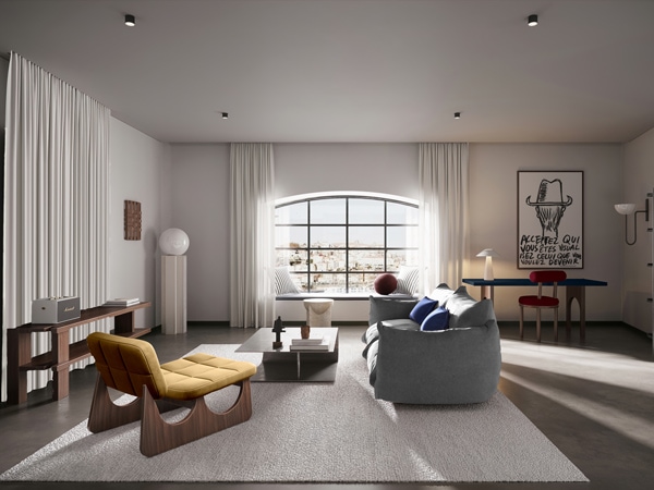 the living room interior of The Rebello