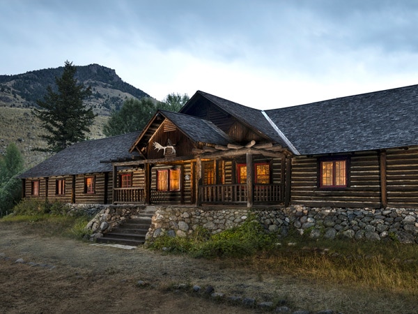 a rustic lodge at O.T.O. Dude Ranch in Yellowstone