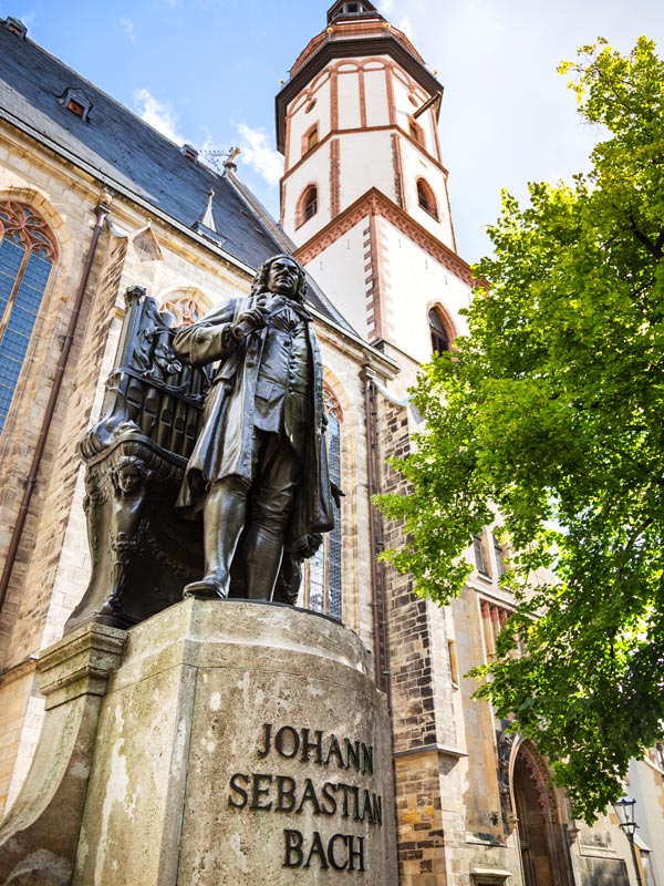 the Bach Memorial monument in Berlin, Germany