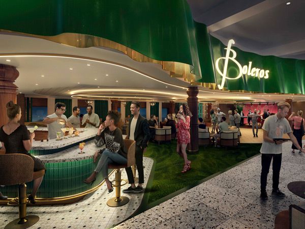 the Boleros dance club on the Icon of the Seas