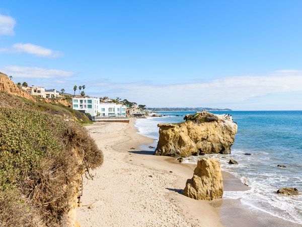 a scenic coast at El Matador State Beach, Malibu