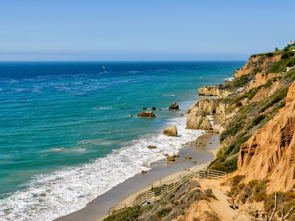 dramatic cliffs over El Matador State Beach, Malibu