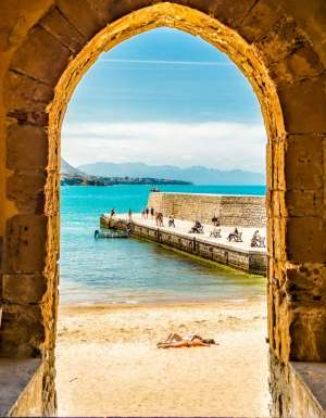 the Cefalú Archway to the beach, Sicily