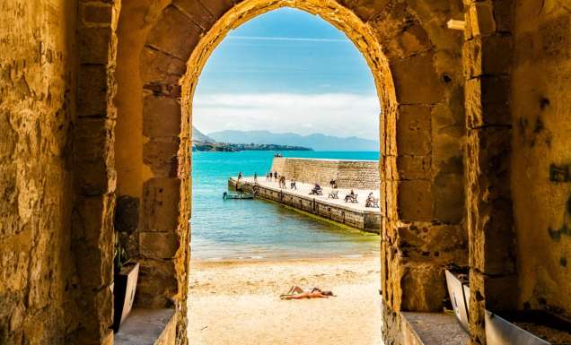 the Cefalú Archway to the beach, Sicily