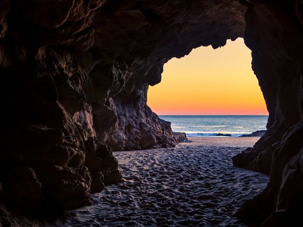a hidden cove in Leo Carillo State Park