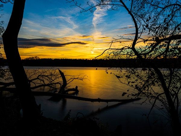 Müggelsee at sunset, Berlin, Germany