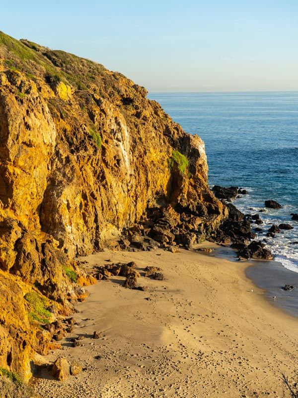 a huge rock formation at Point Dume, Malibu