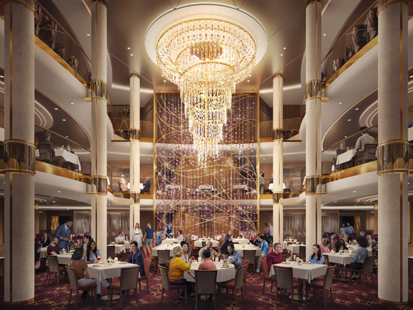 the three-level Dining Room on Icon of the Seas