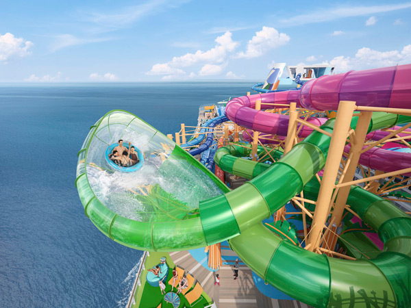 sliding down the Storm Surge on the Icon of the Seas