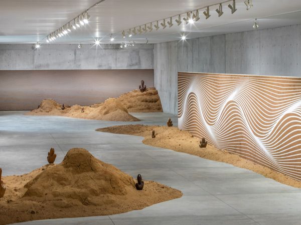 an art exhibition at Casa Wabi art centre