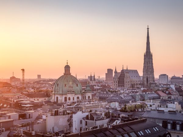 the cityscape skyline of Vienna, Austria