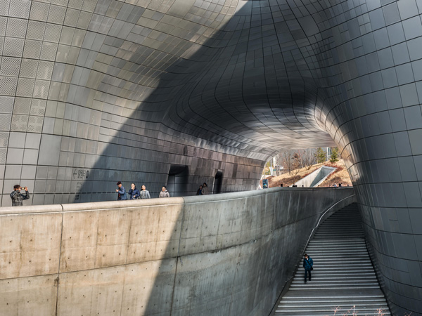 the Dongdaemun Design Plaza in Seoul, South Korea
