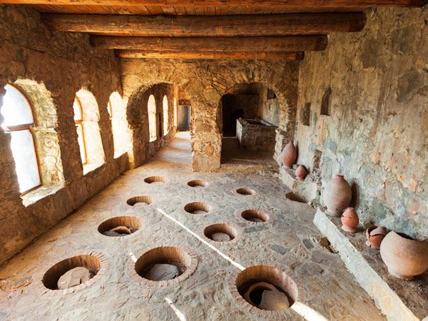 a traditional wine cellar in Nekresi Monastery