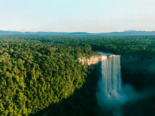 the stunning Kaieteur waterfall in Guyana