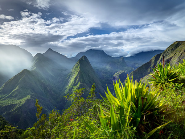 the Cirque de Mafate caldera on Reunion Island