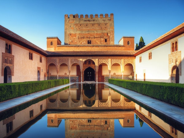 the fortress complex of Alhambra palace, Granada, Spain
