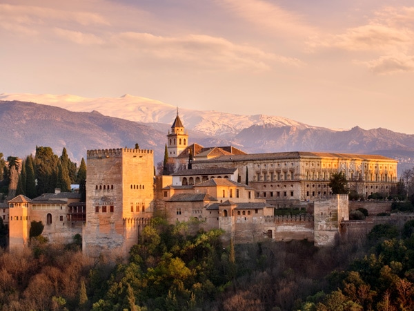 the stunning structure of Alhambra palace, Granada, Spain