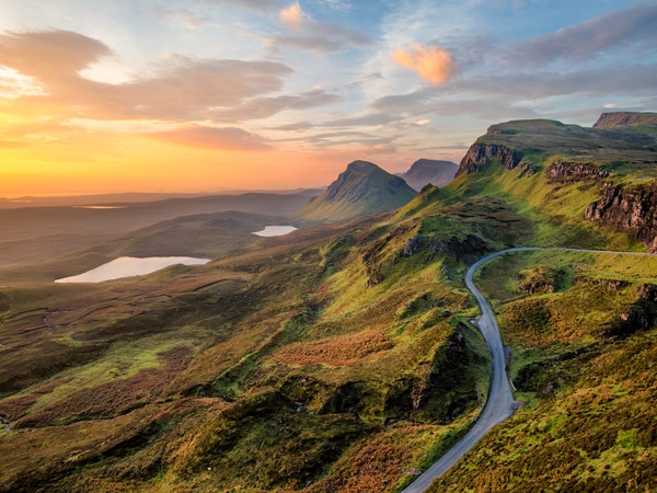 sunrise at Quiraing on the Isle of Skye, Scotland