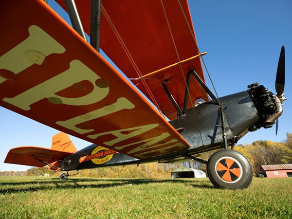 an Old Rhinebeck Aerodrome Biplane